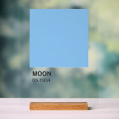 Blauwe kleur Moon Song - Heldere achtergrond Acryl Bord (Neutraal)