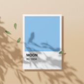 Blauwe kleur Moon Song - White Border Perfect Poster