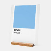 Blauwe kleur Moon Song - Witte achtergrond Acryl Bord (Hoek)