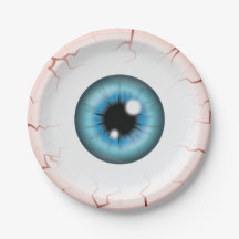 Blauwe Kleur Oogbal Halloween Bloeddoorlopen Oogba