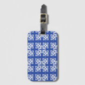 Blauwe kleur patterend bagagelabel (Voorkant (verticaal))