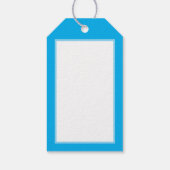 Blauwe Kleur Pop Aangepaste Foto Labels Cadeaulabel (Achterkant)