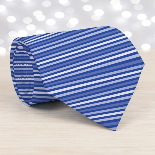 Blauwe Kleur Strepen Necktie Stropdas