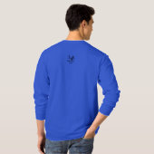 Blauwe kleur t-shirt (Achterkant volledig)