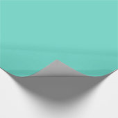 Blauwe kleur van de naburige Quietude Turquoise Cadeaupapier (Hoek)