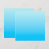 Blauwe kleur verloop achtergrond bedankkaart (Voorkant / Achterkant)