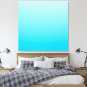 Blauwe kleur verloop achtergrond canvas afdruk (Insitu (Slaapkamer))