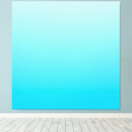 Blauwe kleur verloop achtergrond canvas afdruk (Insitu (Houten vloer))