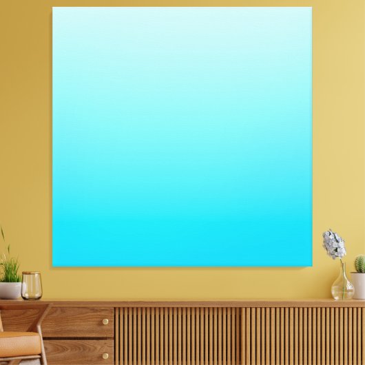 Blauwe kleur verloop achtergrond canvas afdruk (Insitu (Woonkamer))