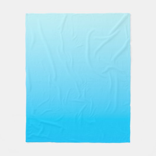 Blauwe kleur verloop achtergrond fleece deken (Voorkant)