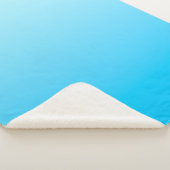 Blauwe kleur verloop achtergrond sherpa deken (3/4)