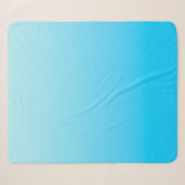 Blauwe kleur verloop achtergrond sherpa deken (Voorkant (horizontaal))