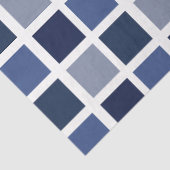 Blauwe Kleur Vierkanten Geruit Tissuepapier (Detail)