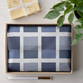 Blauwe Kleur Vierkanten Geruit Tissuepapier (Geschenk)