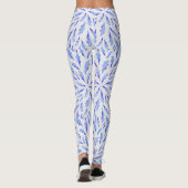 Blauwe kleur vogelveren leggings (Achterkant)