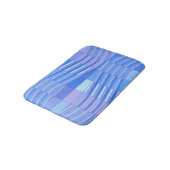 Blauwe kleuren, rode rechthoeken badmat (Gekanteld)