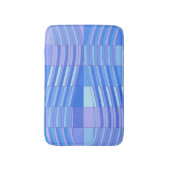 Blauwe kleuren, rode rechthoeken badmat (Voorkant Verticaal)