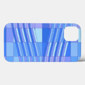 Blauwe kleuren, rode rechthoeken Case-Mate iPhone case (Achterkant (horizontaal))