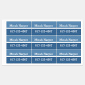 Blauwe Kleurenblok Zelfklevende Etiketrechthoek Labels (Vel)