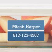 Blauwe Kleurenblok Zelfklevende Etiketrechthoek Labels (Aangebracht)