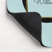 Blauwe kleurenblokpunten met elke naam muismat (Hoek)