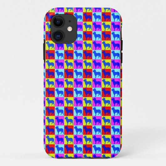 Blauwe kleurenwand voor Heelers Case-Mate iPhone Case (Achterkant)