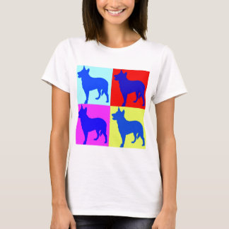 Blauwe kleurenwand voor Heelers T-shirt