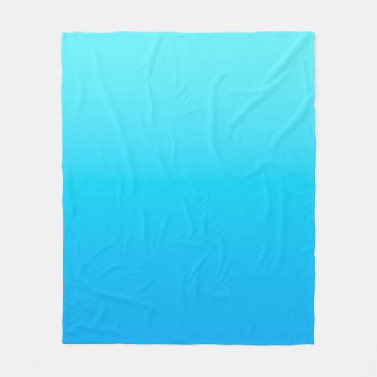 Blauwe kleurgradiënt fleece deken (Voorkant)