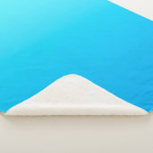 Blauwe kleurgradiënt sherpa deken (3/4)