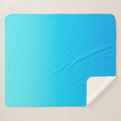 Blauwe kleurgradiënt sherpa deken (Voorkant (horizontaal))