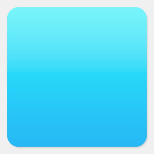 Blauwe kleurgradiënt vierkante sticker (Voorkant)