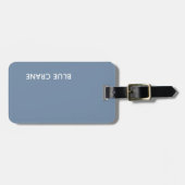 Blauwe kleurnaam voor kraanblauw bagagelabel (Voorkant horizontaal)