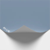 Blauwe kleurnaam voor kraanblauw cadeaupapier (Hoek)