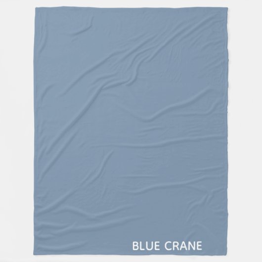Blauwe kleurnaam voor kraanblauw fleece deken (Voorkant)