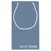 Blauwe kleurnaam voor kraanblauw klein cadeauzakje (Achterkant)