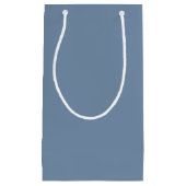 Blauwe kleurnaam voor kraanblauw klein cadeauzakje (Voorkant)