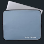 Blauwe kleurnaam voor kraanblauw laptop sleeve<br><div class="desc">Blauwe kleurnaam voor kraanblauw</div>