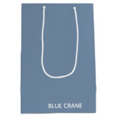 Blauwe kleurnaam voor kraanblauw medium cadeauzakje (Achterkant)