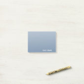 Blauwe kleurnaam voor kraanblauw post-it® notes (Op bureau)