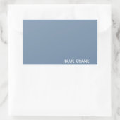 Blauwe kleurnaam voor kraanblauw rechthoekige sticker (Tas)