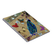  blauwe, kleurrijke peacock Cute Butterfly Notitieboek (Rechterzijde)