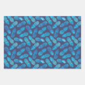 Blauwe kleurstof anananas inpakpapier vel (Voorkant 3)