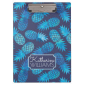 Blauwe kleurstof anananas | Jouw namen toevoegen Klembord (Voorkant)