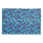 Blauwe kleurstof anananas kussensloop (Achterkant-Links)