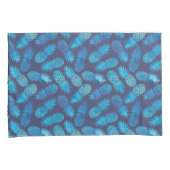 Blauwe kleurstof anananas kussensloop (Voorkant-Rechts)