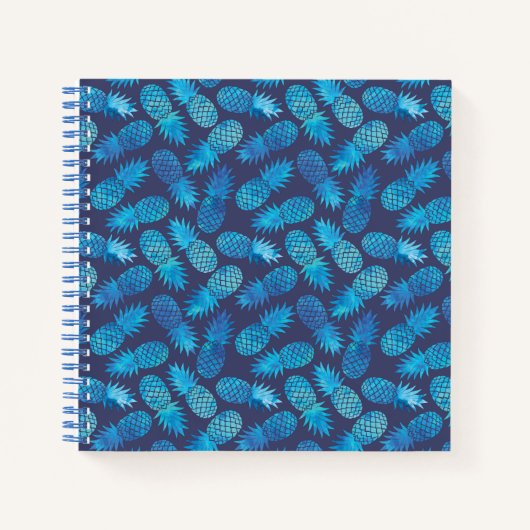 Blauwe kleurstof anananas notitieboek (Voorkant)