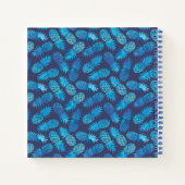Blauwe kleurstof anananas notitieboek (Achterkant)