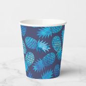 Blauwe kleurstof anananas papieren bekers (Links)