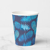 Blauwe kleurstof anananas papieren bekers (Rechts)