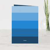 BLAUWE KLEURSTRIPE ROMANTIC LOVE VALENTIJNSDAG KAART (Achterkant)